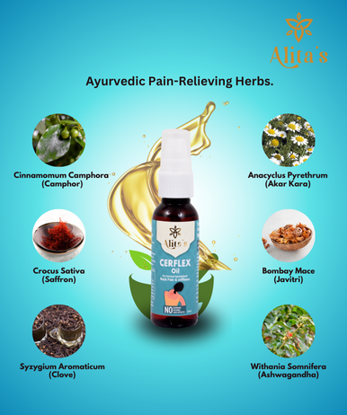 Cerflex Oil for Cervical Spondylosis | Ayurvedic Neck Pain Relief Oil | Fast-Acting Herbal Formula for Stiff Neck & Shoulder Pain | Natural Massage Oil – 50ml