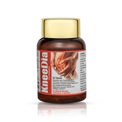 KNEEDIA Diabetic-Safe Joint Support Supplement, 30 Tablets, with Boswellia, Glucosamine, MSM and Collagen