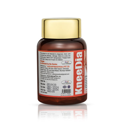 KNEEDIA Diabetic-Safe Joint Support Supplement, 30 Tablets, with Boswellia, Glucosamine, MSM and Collagen