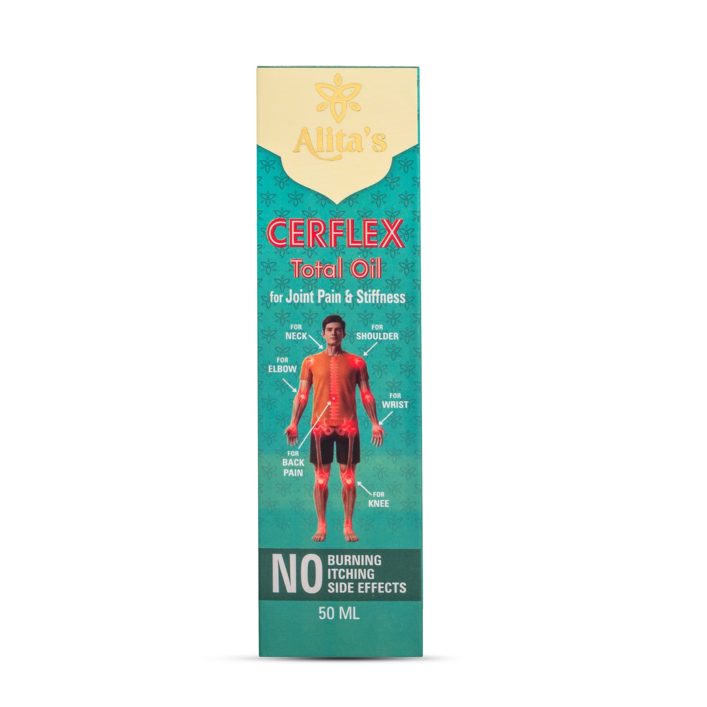 Cerflex Total Oil for Joint Pain & Stiffness Relief – 50ml | Natural Pain Relief Oil | No Burning, No Itching, No Side Effects